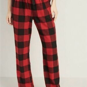 Red and Black Track Pants with Relaxed Fit